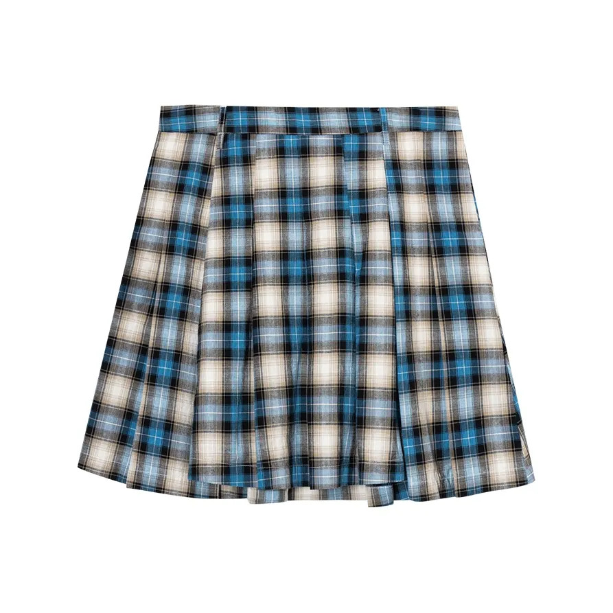 TINDAR Casual Short Skirts Women's Blue Yellow