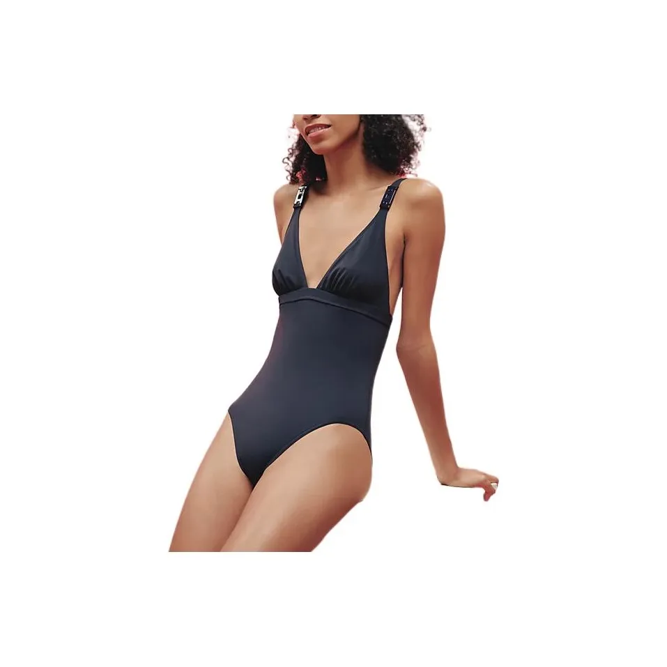 HERMES SS23 One piece Swimsuit Women's Marine Blue