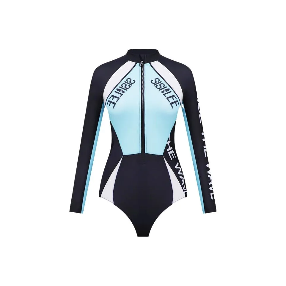 SISII LEE Ван-Пис Купальник Женские Чистая Вода Синий