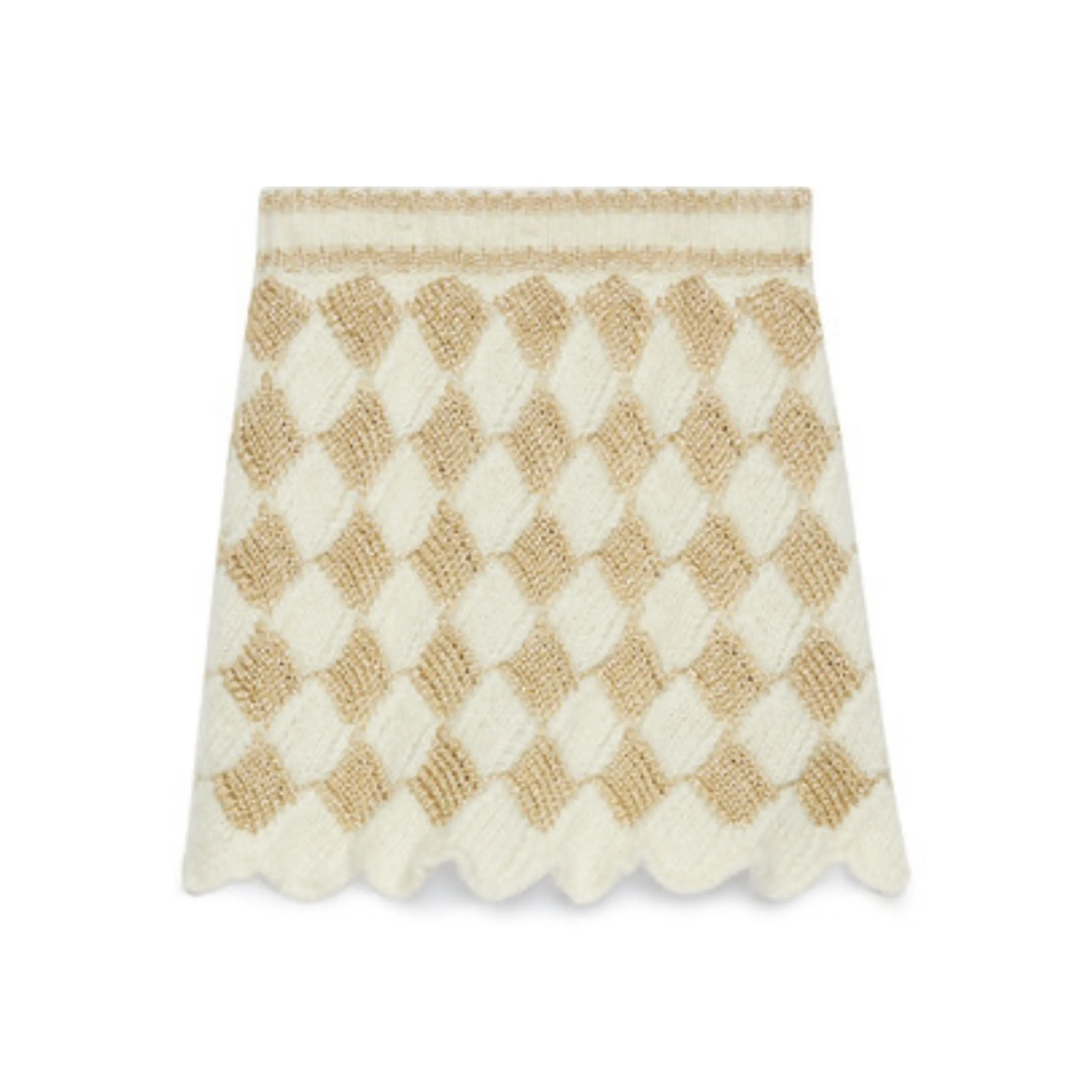GUCCI FW23 Casual Short Skirts Women's Yellow White