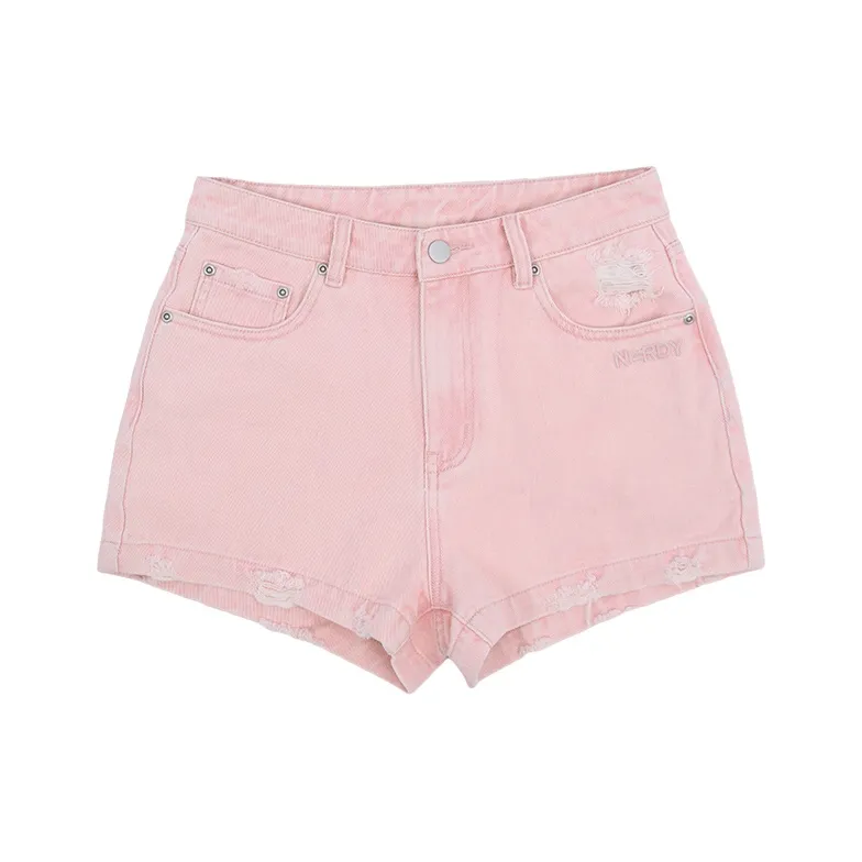 Nerdy Джинсовые шорты Женские Светло-розовые