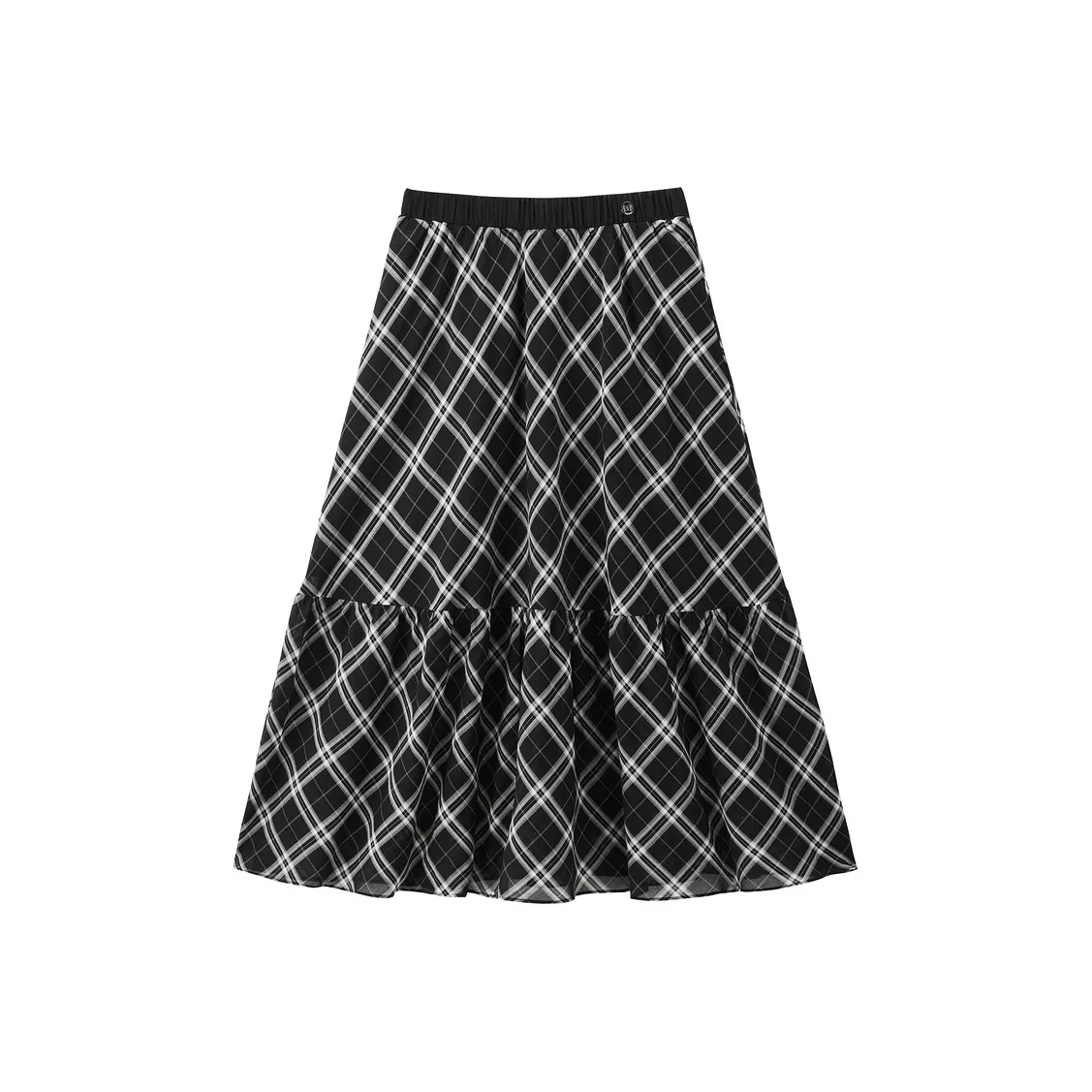 PEACEBIRD Повседневные короткие юбки Женские Черный