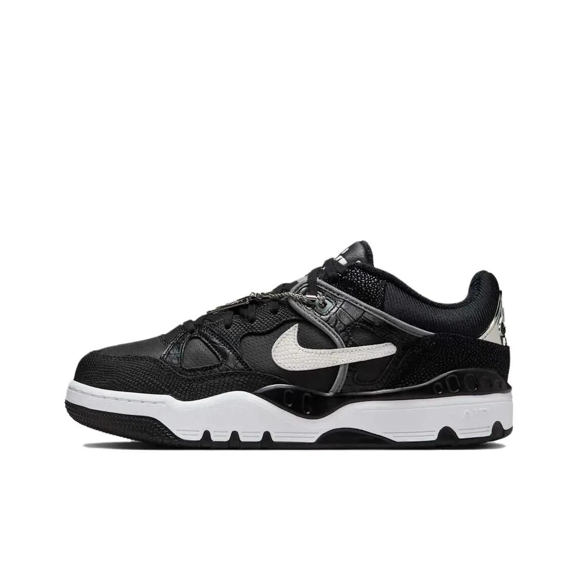 Nigo Collaboration x Nike Air FORCE 3 Slip-Resistant Abrasion-Resistant Low-Top Skateboard Shoes Unisex Black White