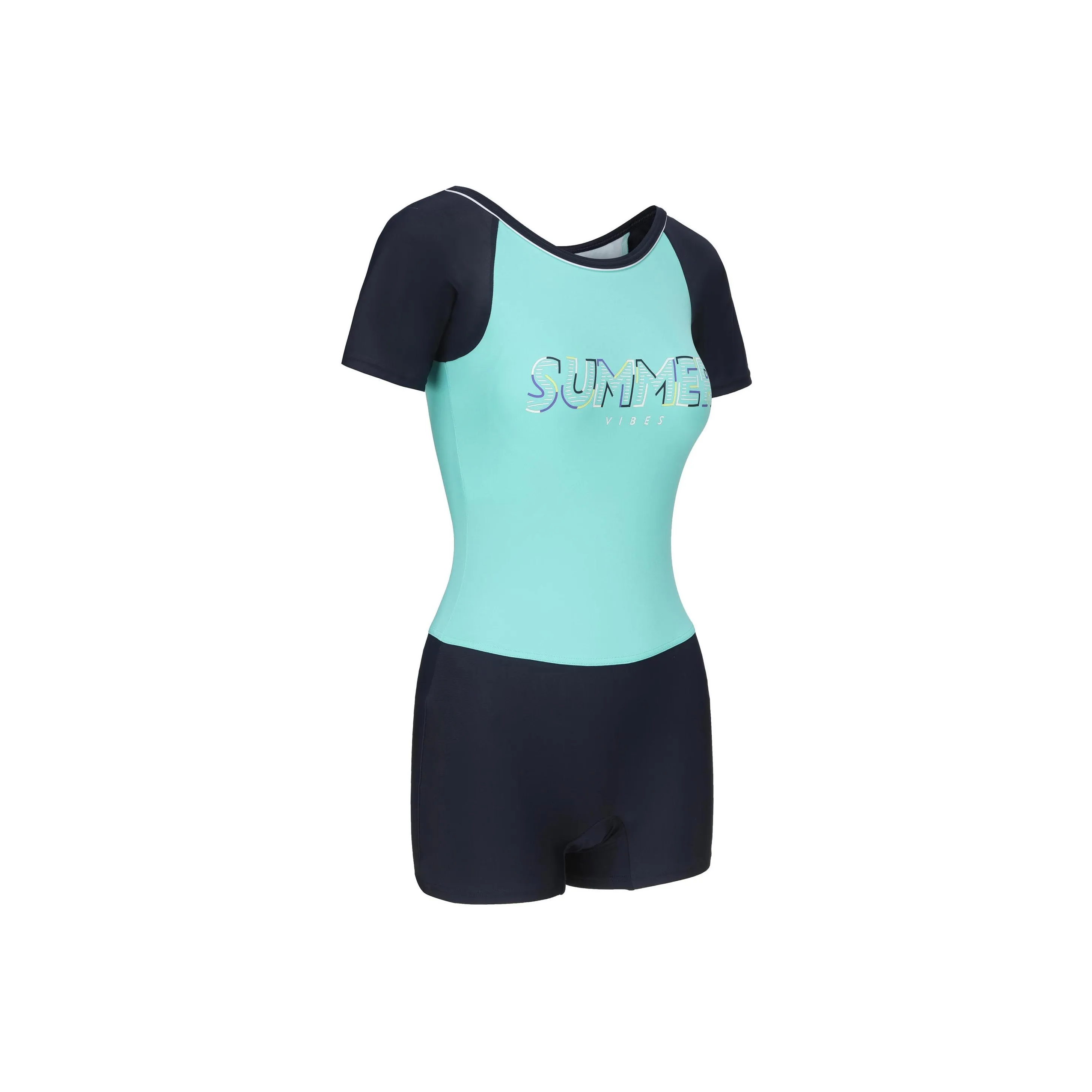 DECATHLON Una Лето Мята Ван-Пис Купальник Женские Бирюзовый Серо-голубой Светло-розовый Фиолетовый