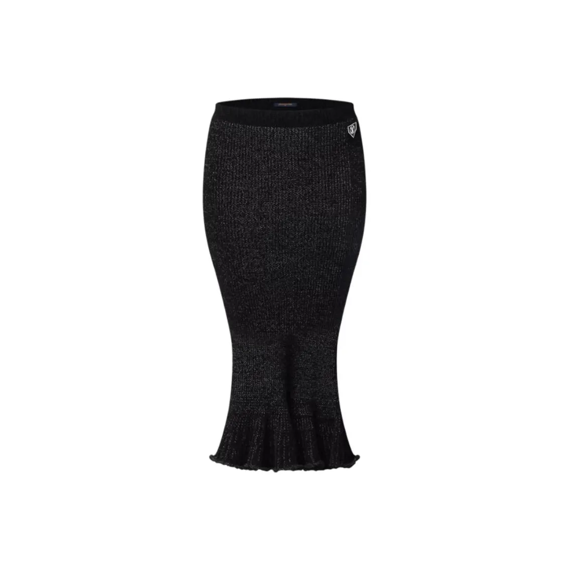LOUIS VUITTON Flared Hem Ribbed Knit Skirt