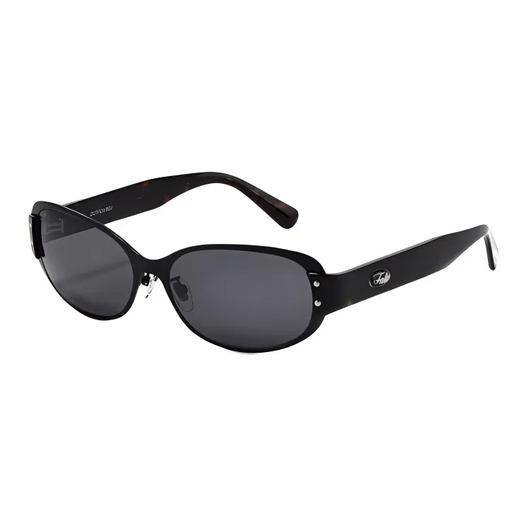 Fakeme Пластина Сплав Рамка Нерегулярная форма Солнцезащитные очки Унисекс Черный