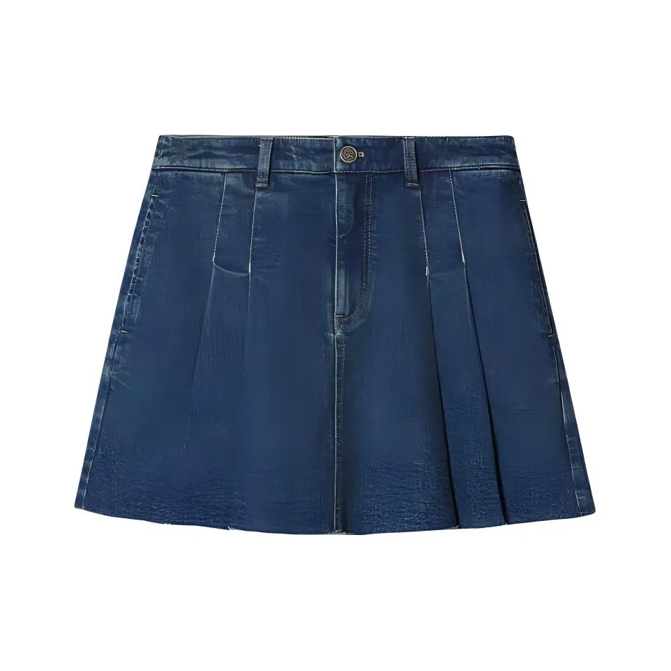 PSALTER Denim Shorts Women's Navy Blue