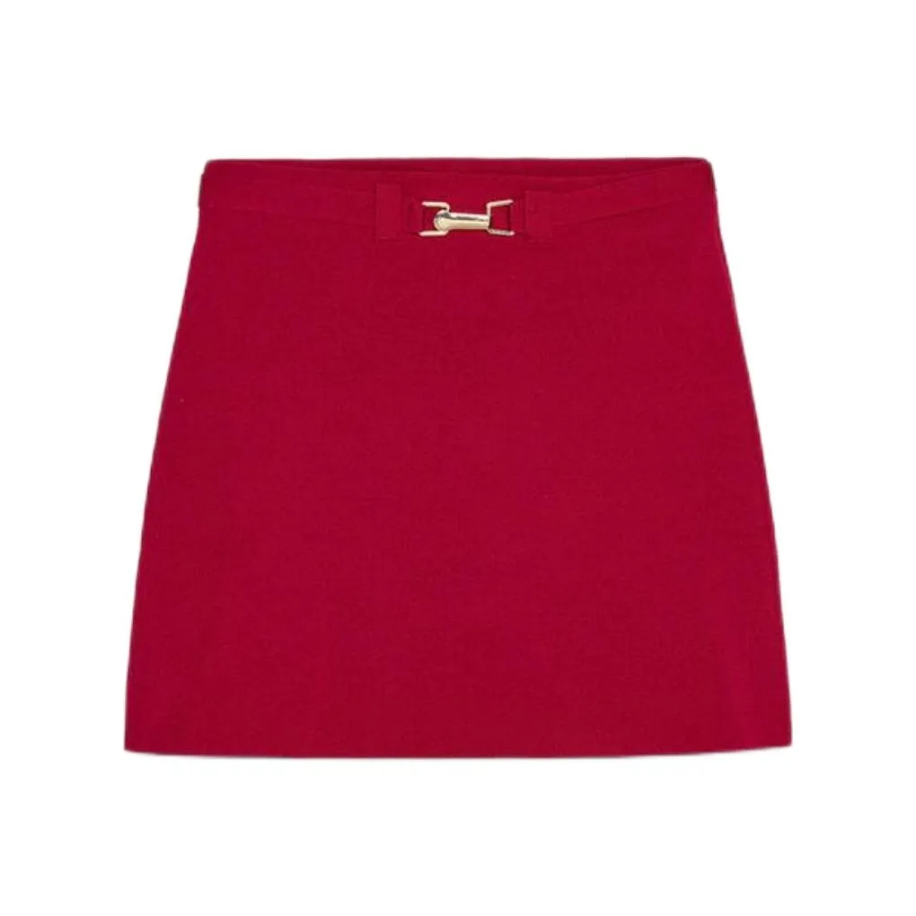 ZARA Повседневные короткие юбки Женские Китайский красный