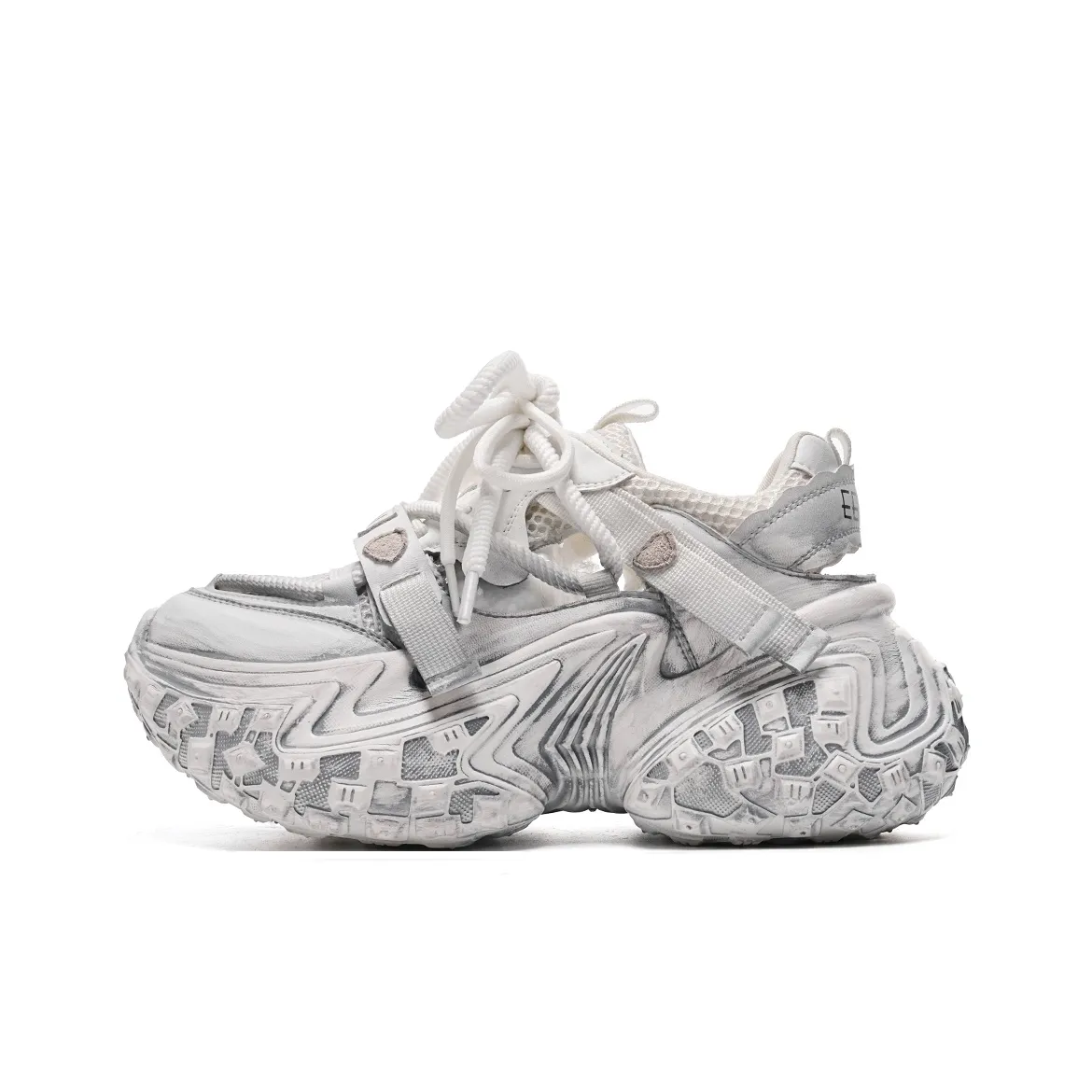 EBLAN Низкий топ кеды женские белые серые полированные