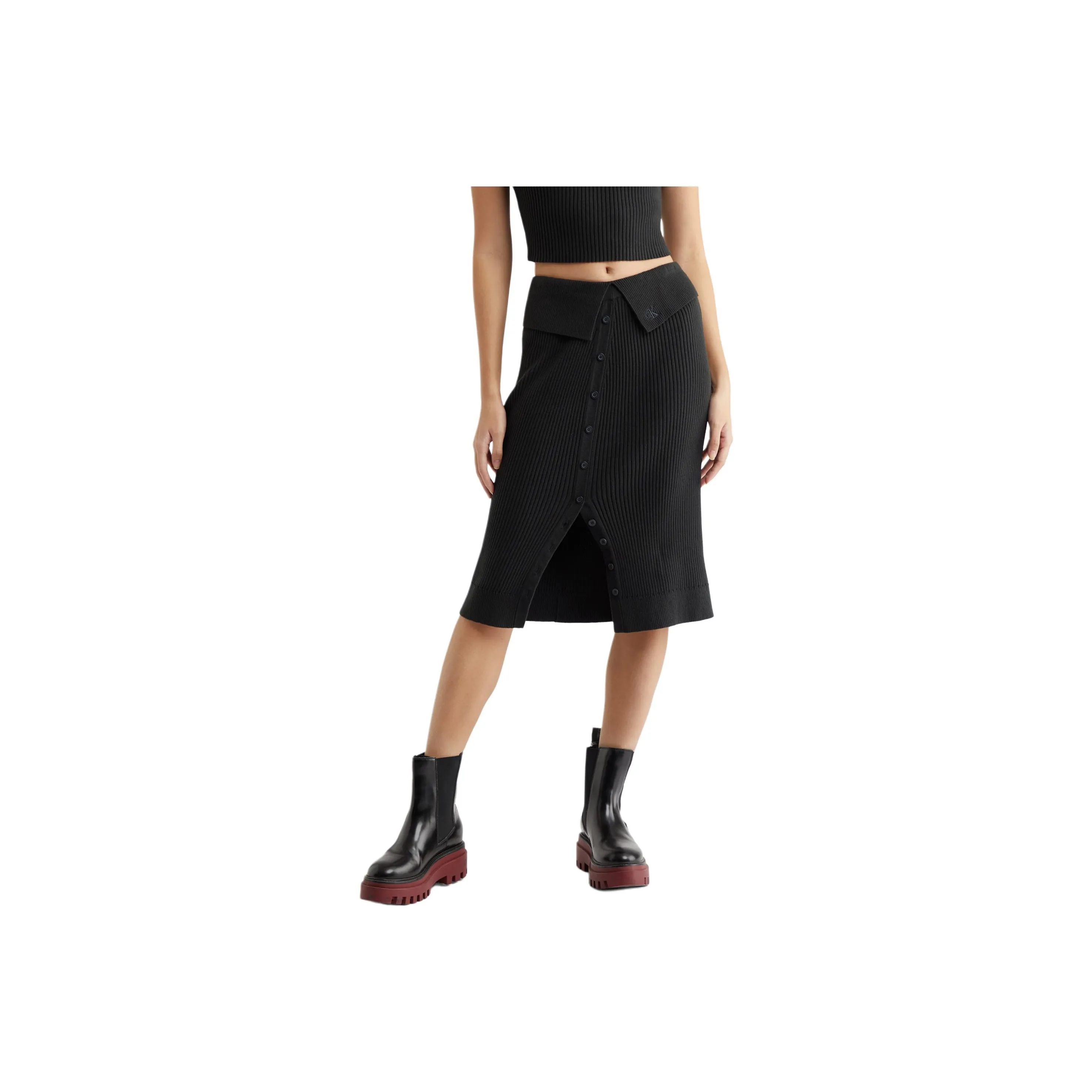 CALVIN KLEIN Casual Long Skirt Women's Black