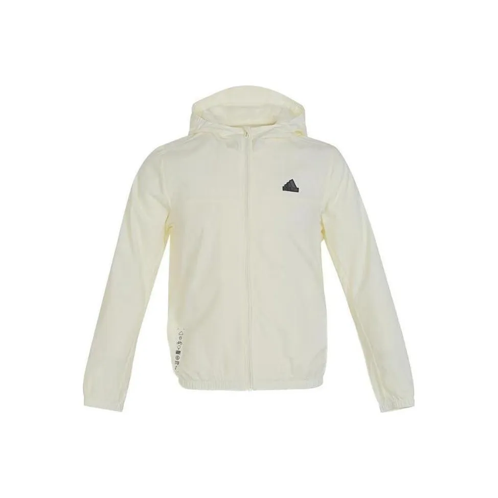 Adidas Куртки Пальто J CE WND BRK Айвори Белый Детский