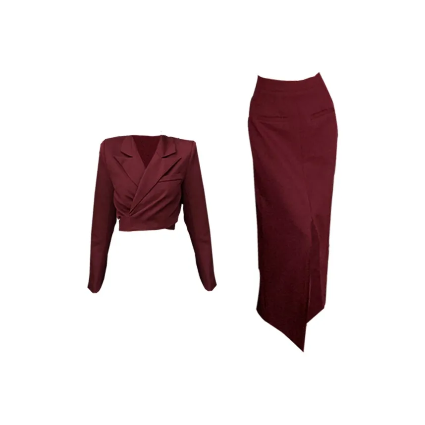 CPAURA Комплект с юбкой Женские Ангора Красный