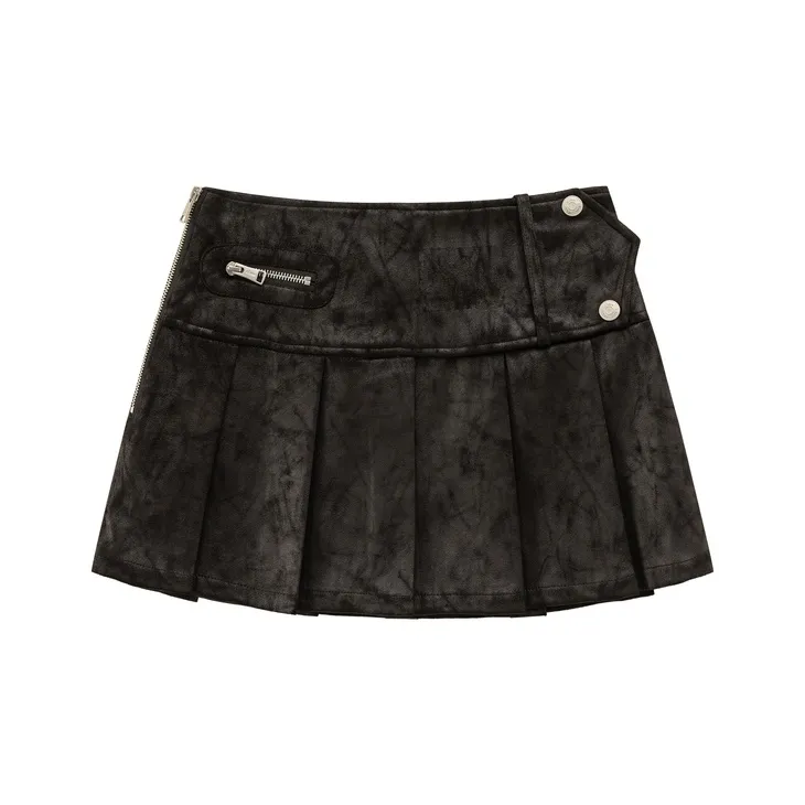 CHUU Повседневные короткие юбки Женские Черный