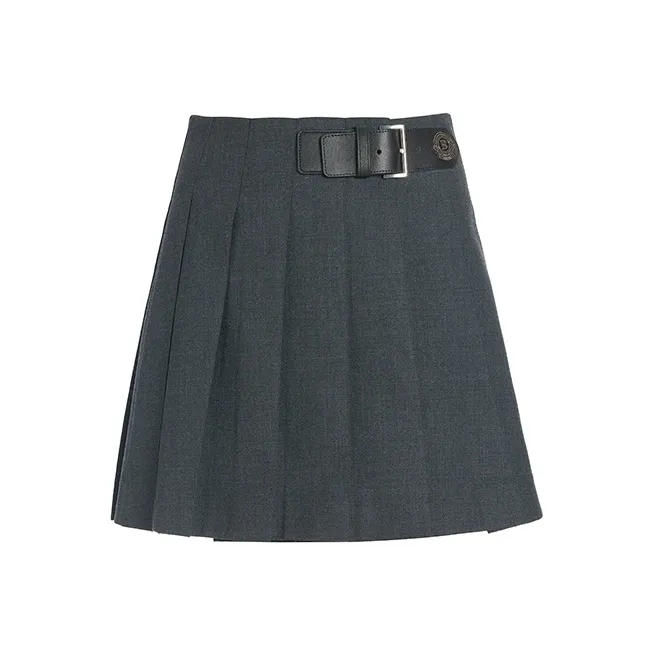 BESIONIA FW23 Повседневные короткие юбки Женские Серый
