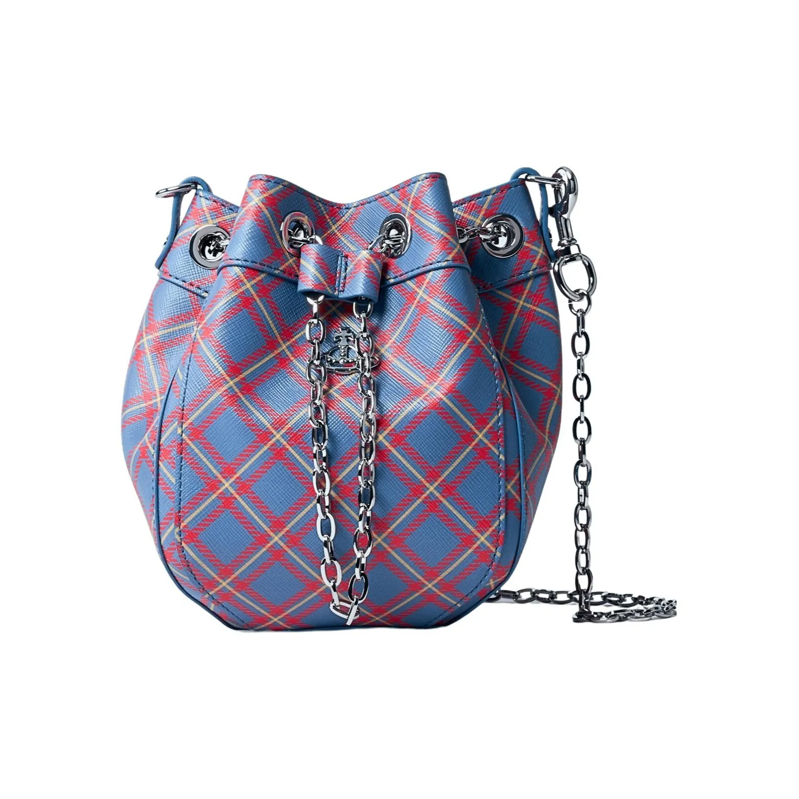 Vivienne Westwood Регулируемые съемные лямки ведрообразная сумка плечевая сумка маленькая женская фиолетовая