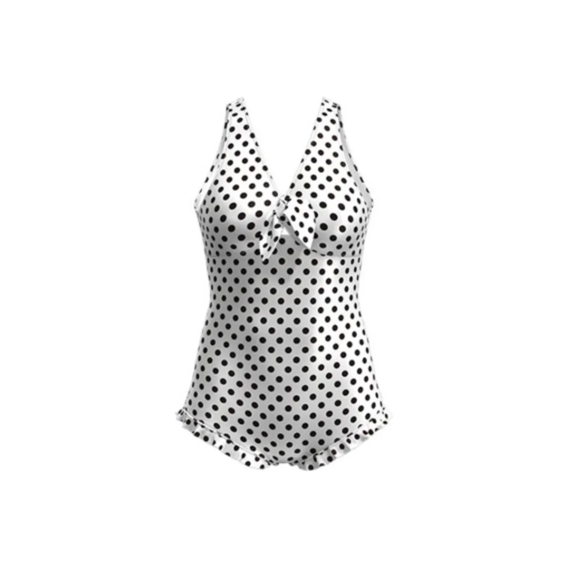 TOSWIM One-piece Swimsuit Women's Black And White Polka Dot