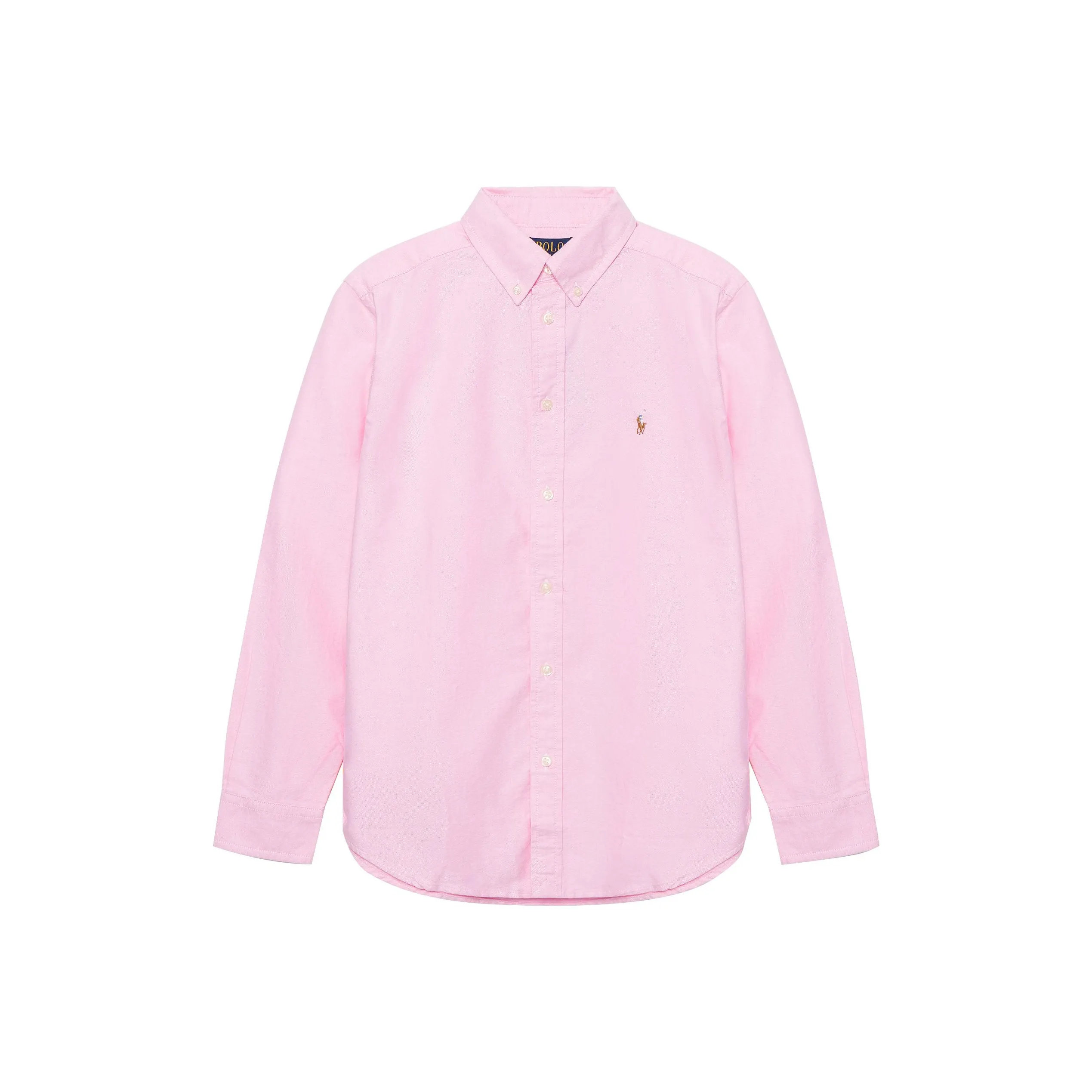 Polo Ralph Lauren SS23 Животный узор Однотонная рубашка Весенний Осенний Детский Розовый