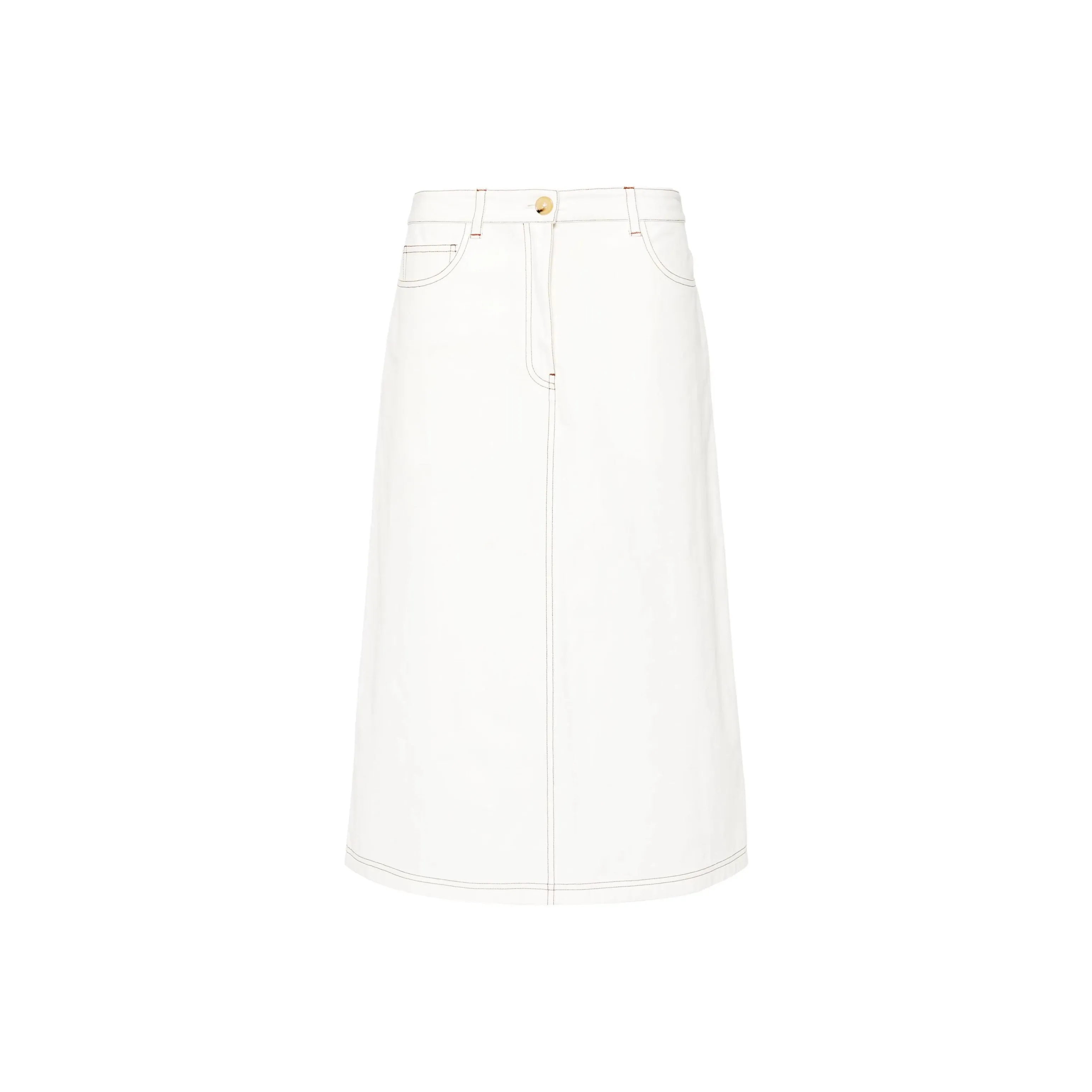 TOTEME Contrast stitching Midi Skirt