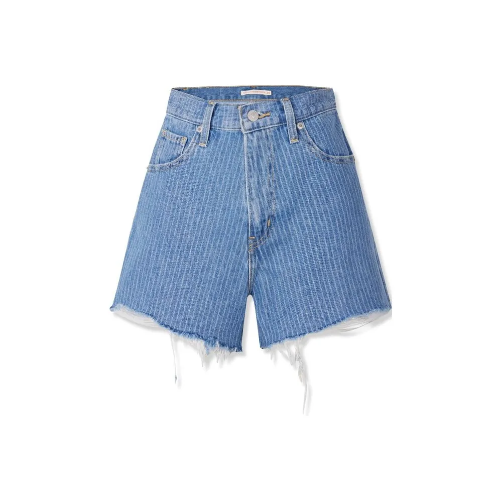 Levi's Джинсовые шорты Женские Синие Белые Полоски