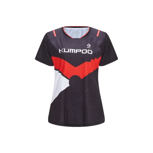 KUMPOO Черные Женские Бадминтонные Джерси