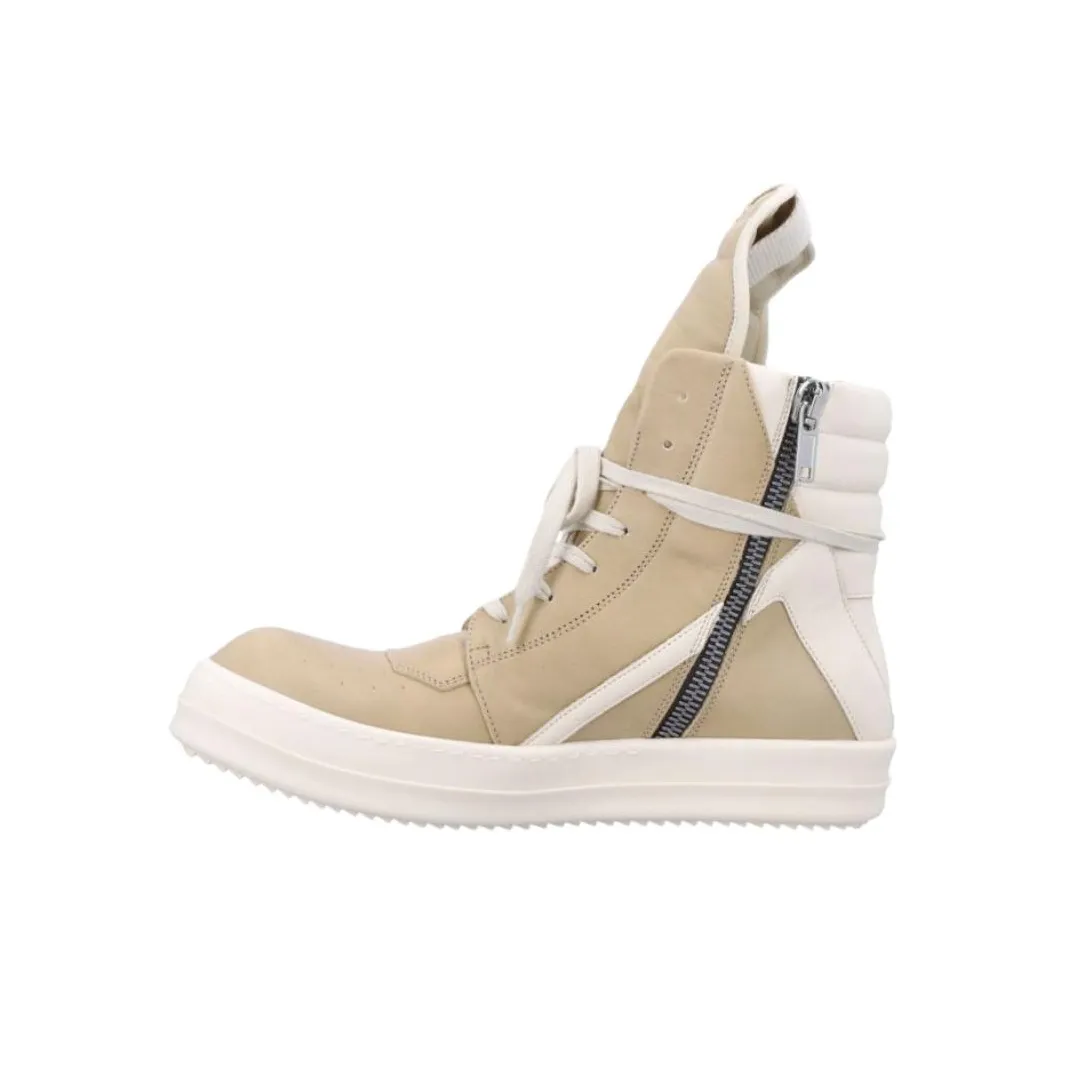 RICK OWENS/RO Geobasket High top Skateboard Shoes Men's Beige