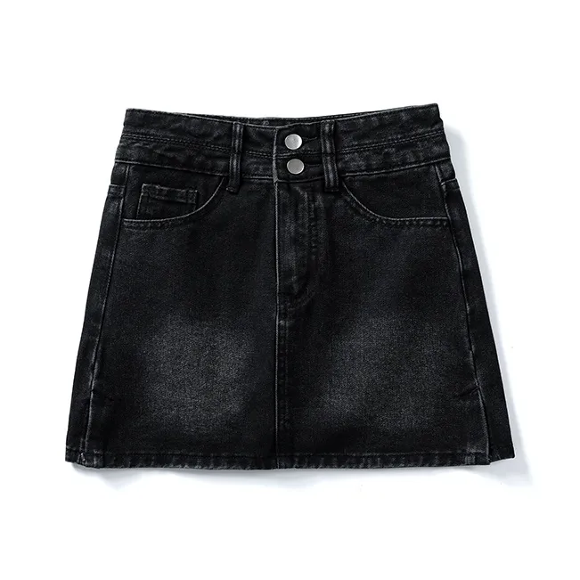 Wen Shan Джинсовые короткие юбки Женские Черный