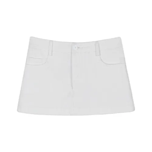 FORNI Иней Березовый Белый Женские Джинсовые Короткие Юбки