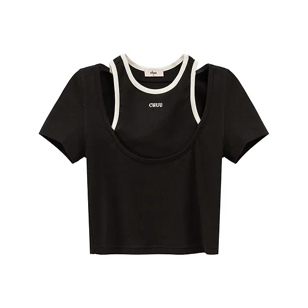 CHUU Черные Женские T-рубашки
