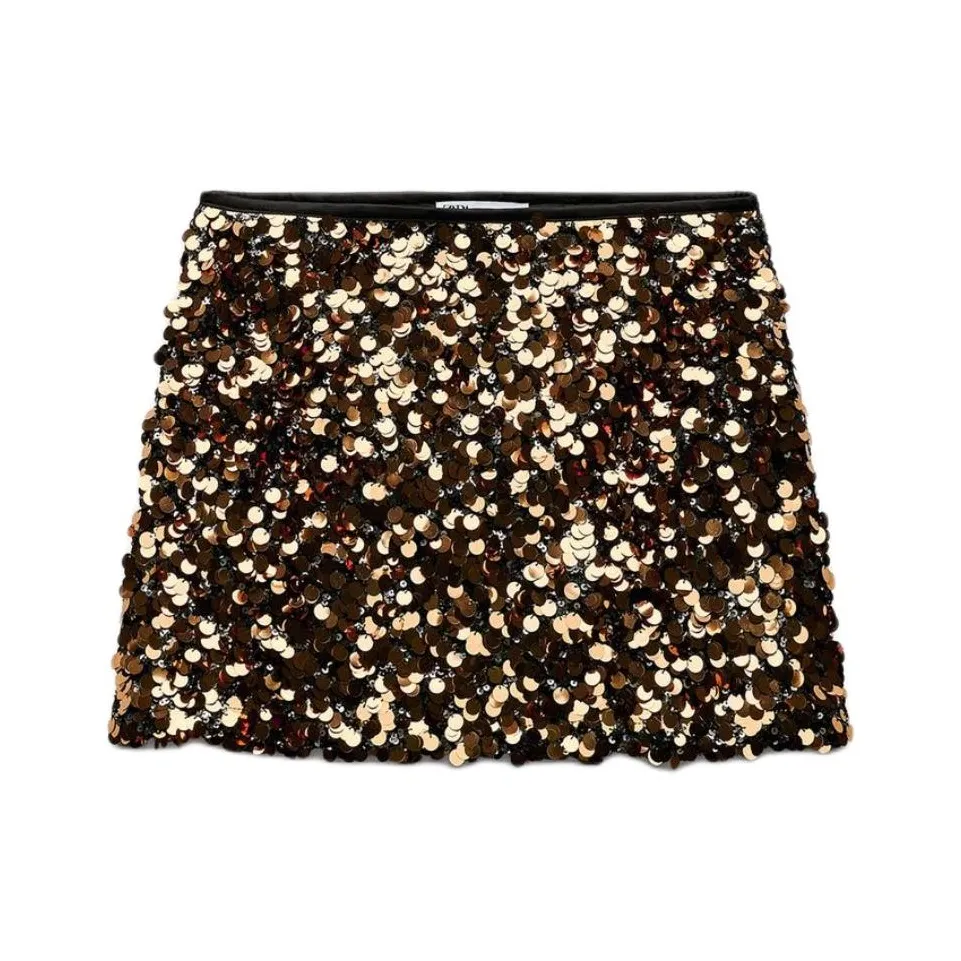ZARA Casual Short Skirts Women's Gold