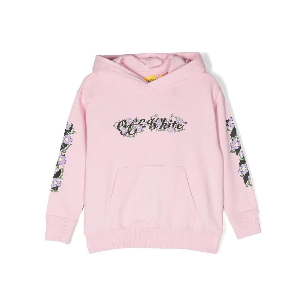 Off Белый Свитшот Розовый Детский