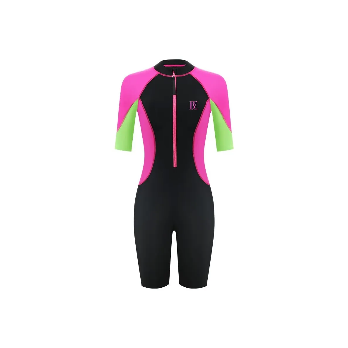 BALNEAIRE One Piece Swimsuits Women's Elegant Pink Patchwork