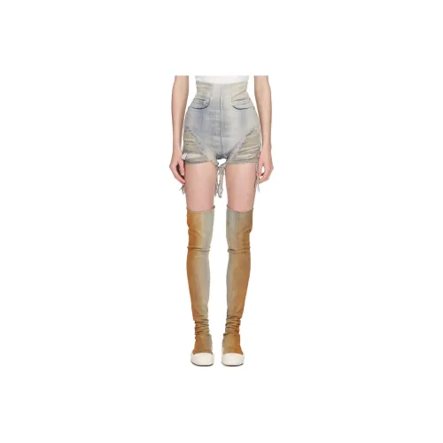 Rick Owens DRKSHDW Небесный цвет Женские джинсовые шорты