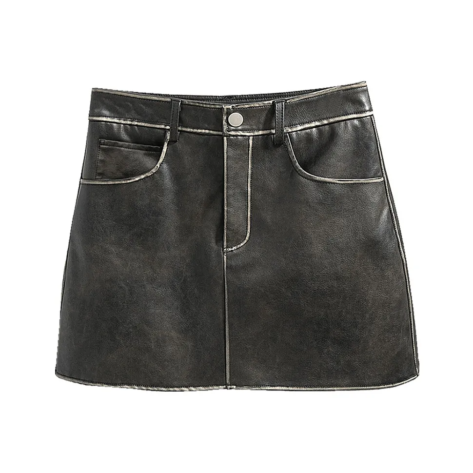 Cypress House Повседневные короткие юбки Женские Стиль Майярд Коричневый