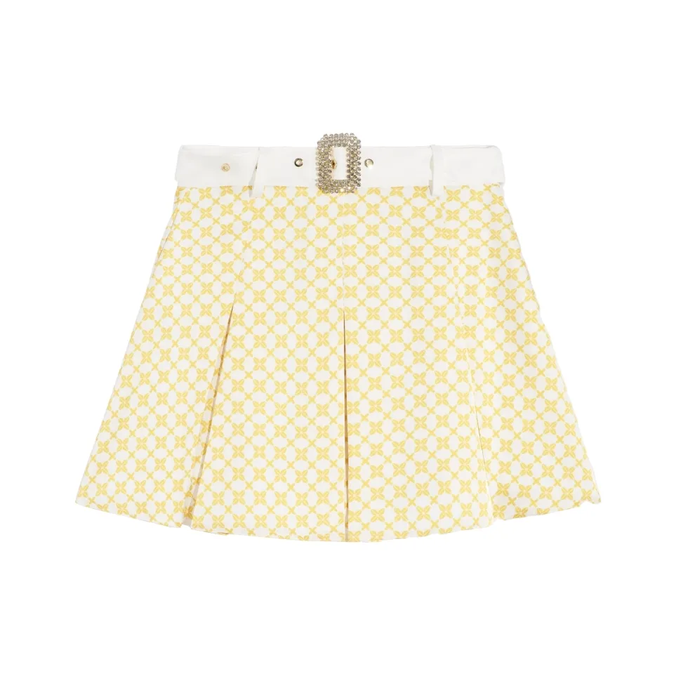 BEBE Повседневные короткие юбки Женские Белые Желтые