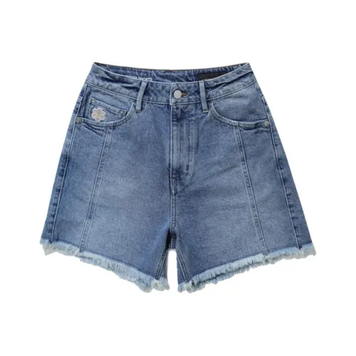 ABLE JEANS Промытый винтажный индиго Женские джинсовые шорты