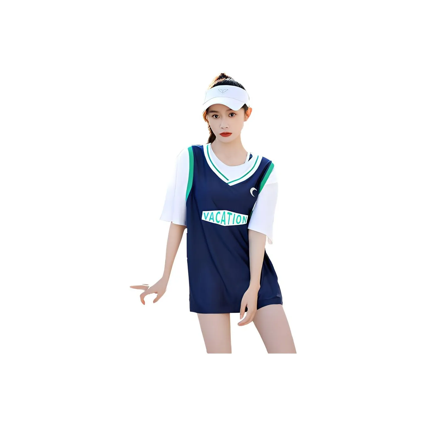 Youyou Two Piece Swimsuits Women's Navy Blue