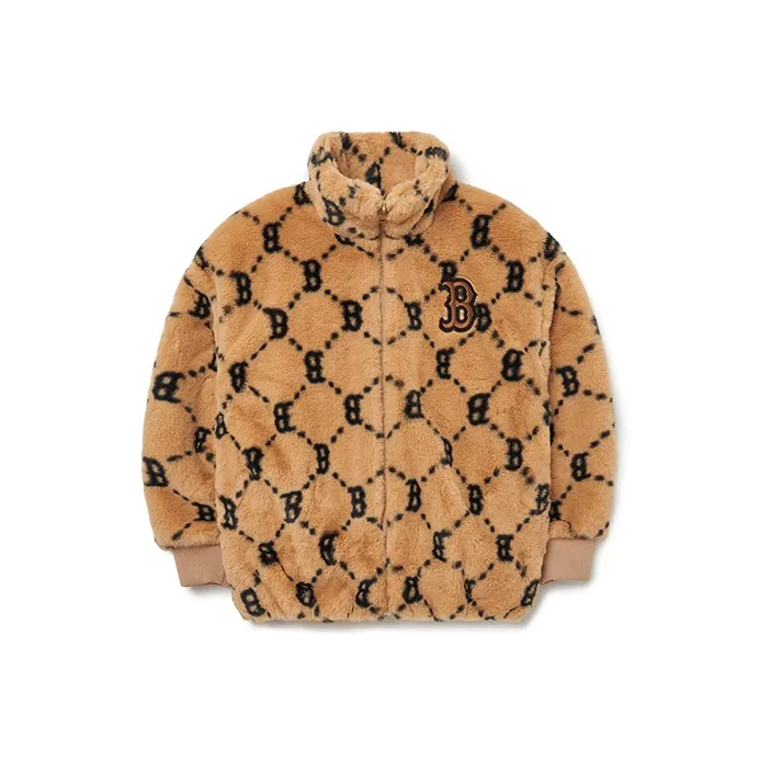 Mlb Base Logo Velvet Jacket For KIDS FW22 Бежевый Желтый Детский