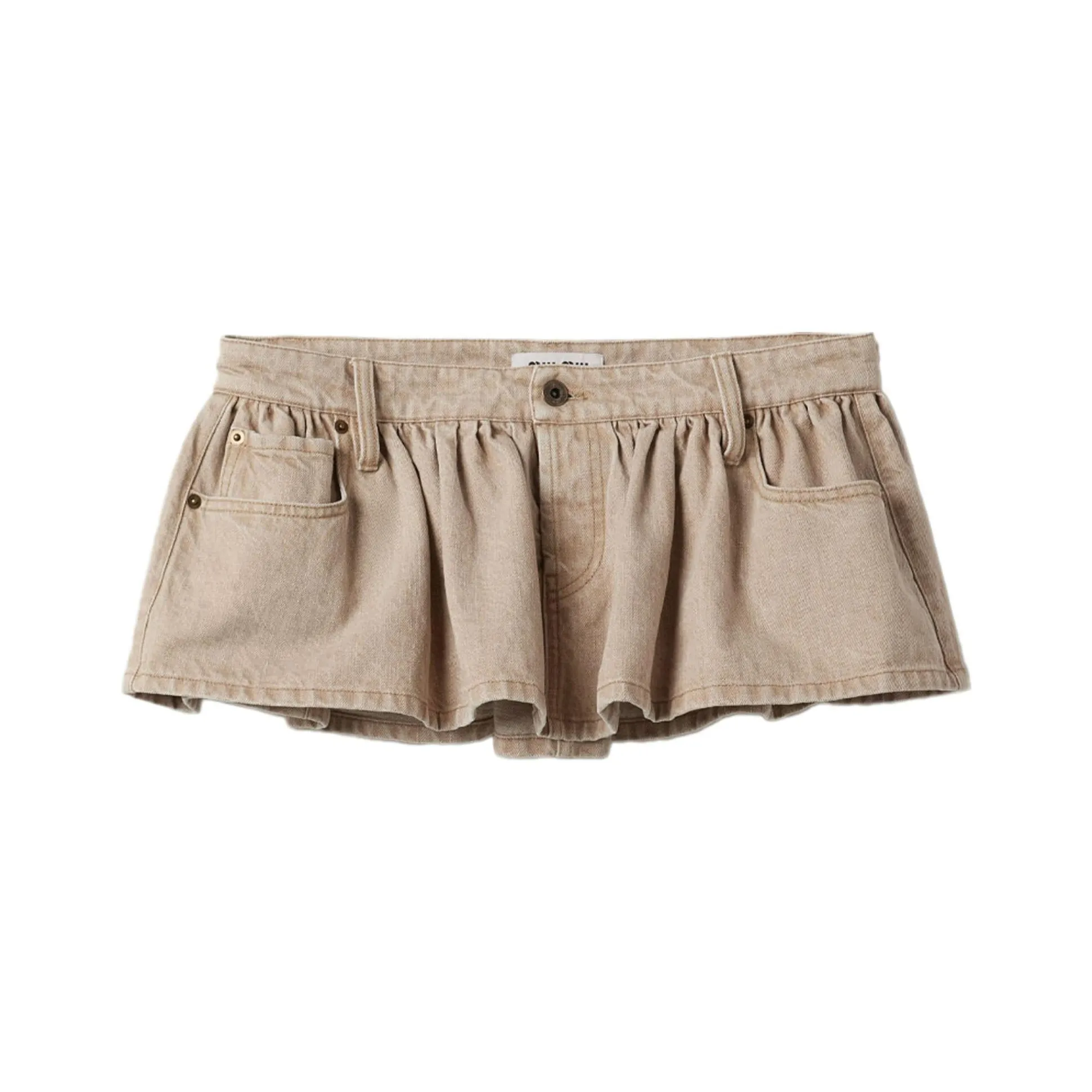 MIU MIU Low rise Denim Miniskirt