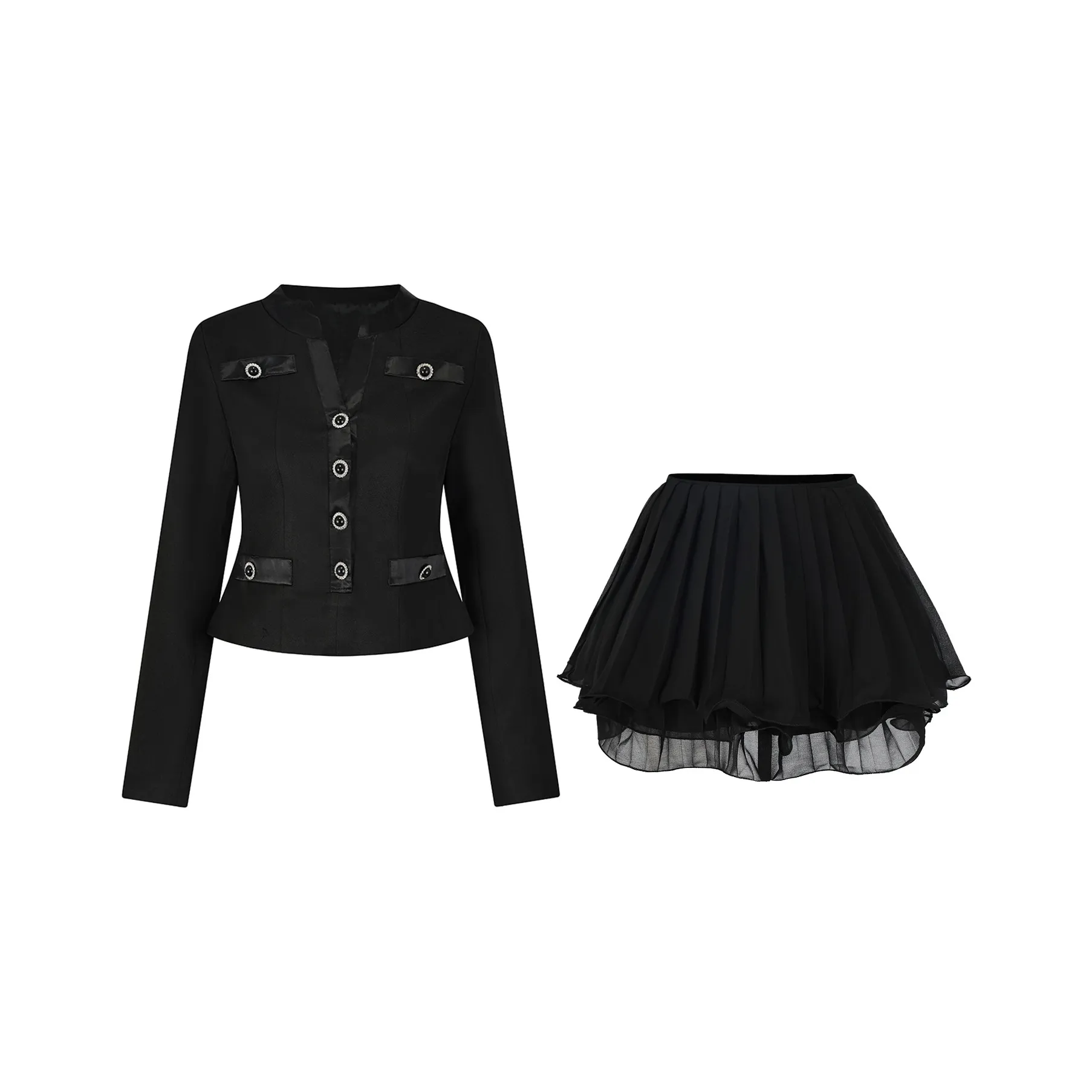 UPNANAWANG Комплект с юбкой Женские Черный