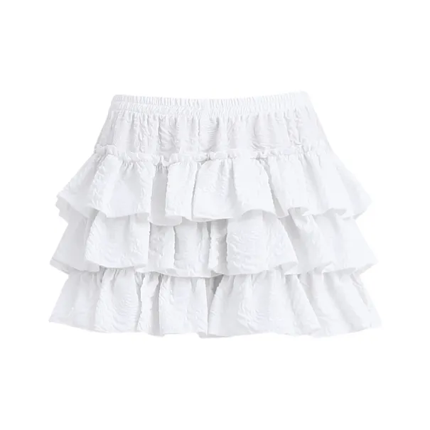 HAZL Повседневные короткие юбки Женские Белые