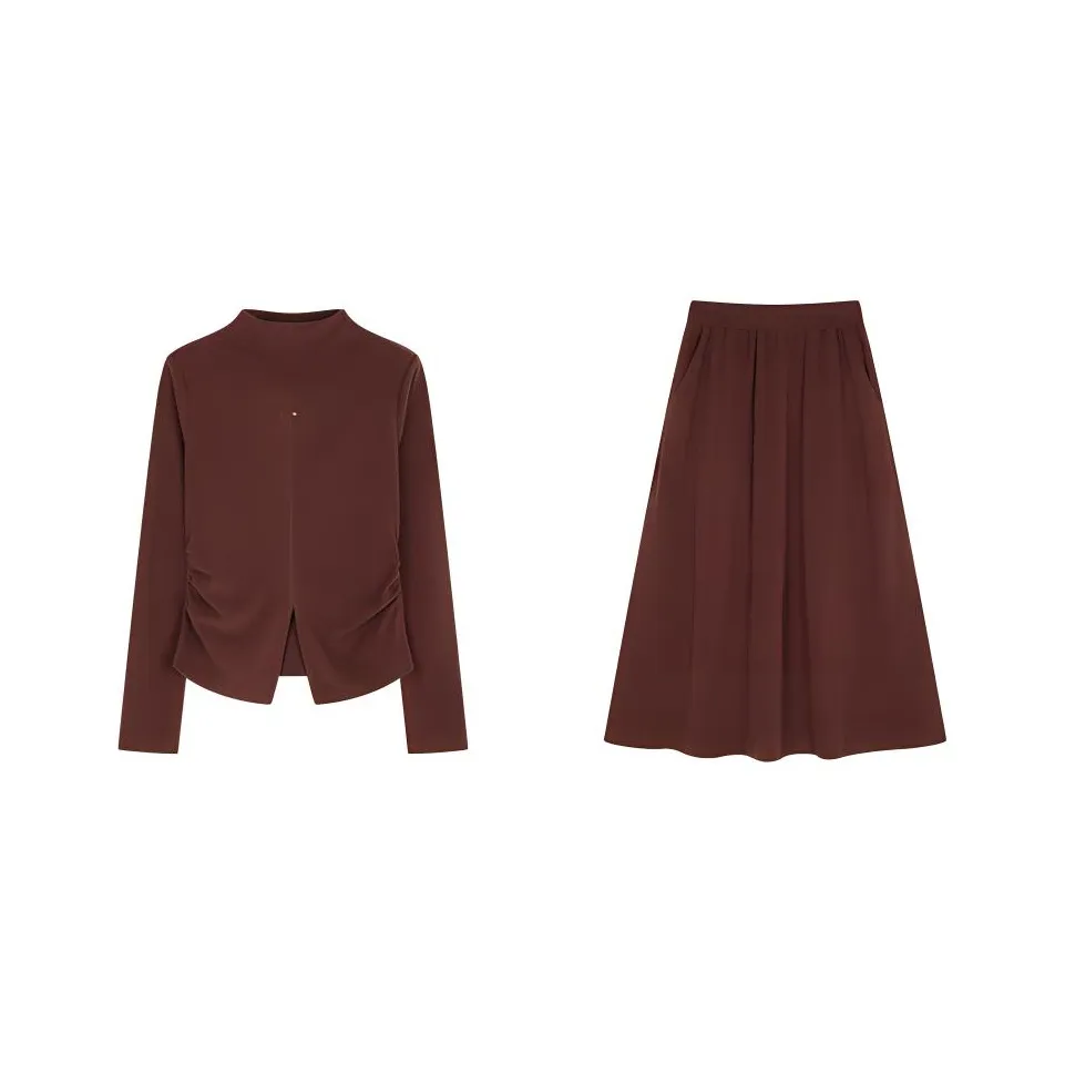 Mo Han Yi Mei Комплект с юбкой Женские Бордовый