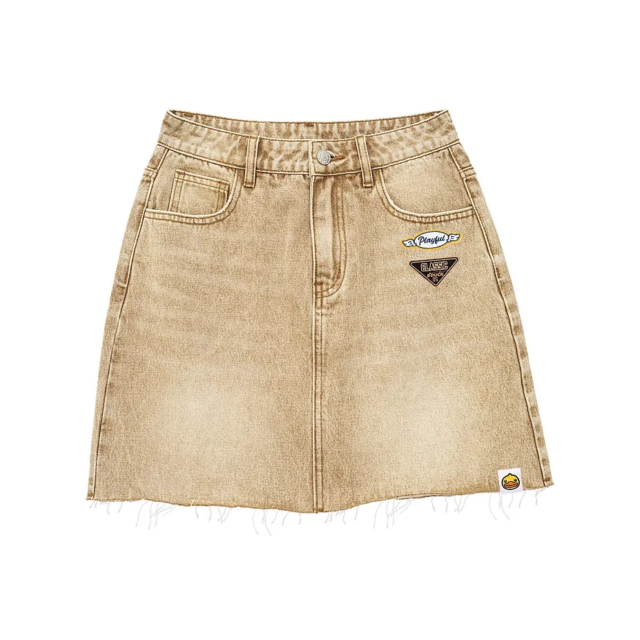 B.Duck Джинсовые короткие юбки Женские Хаки