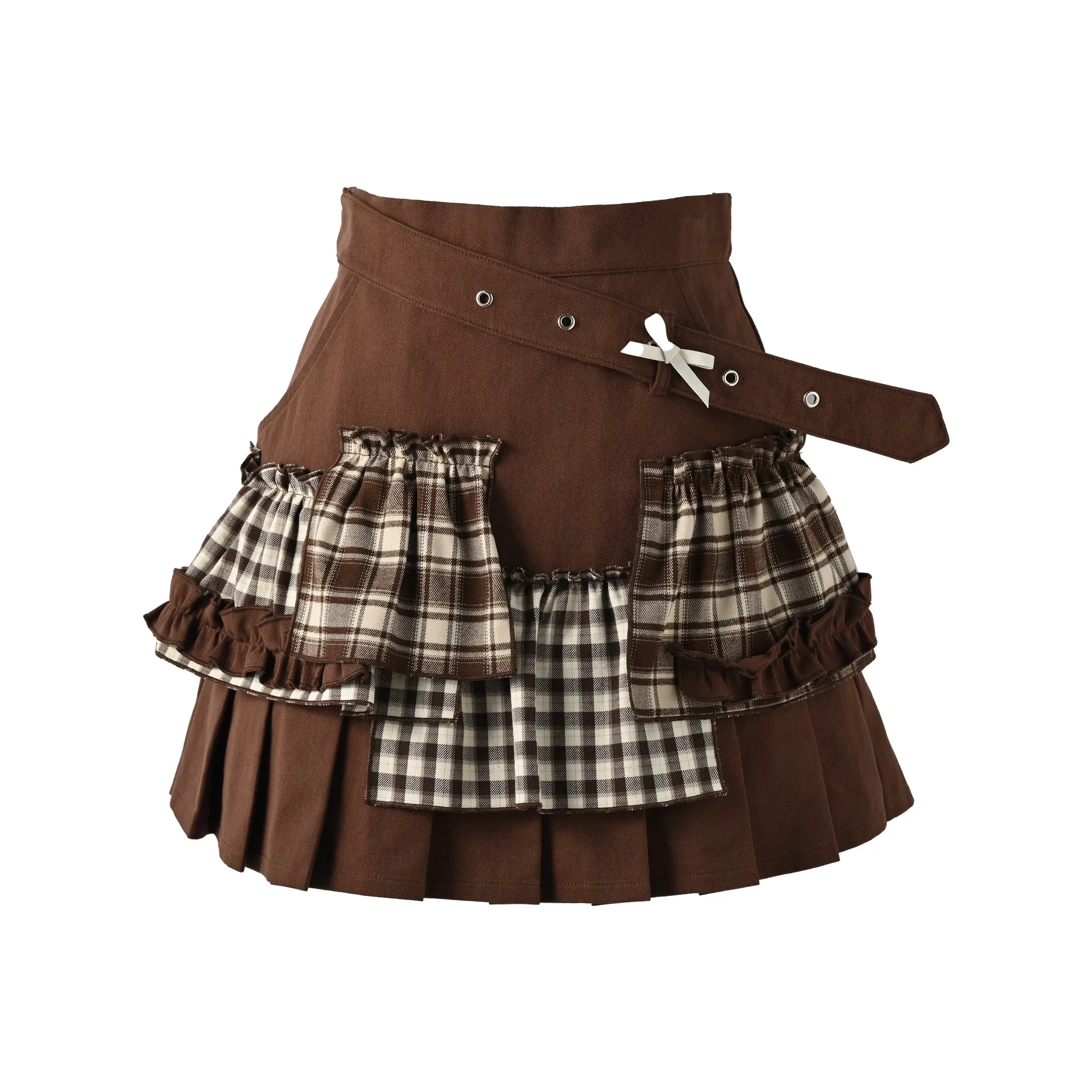 SNBL Повседневные короткие юбки женские коричневый