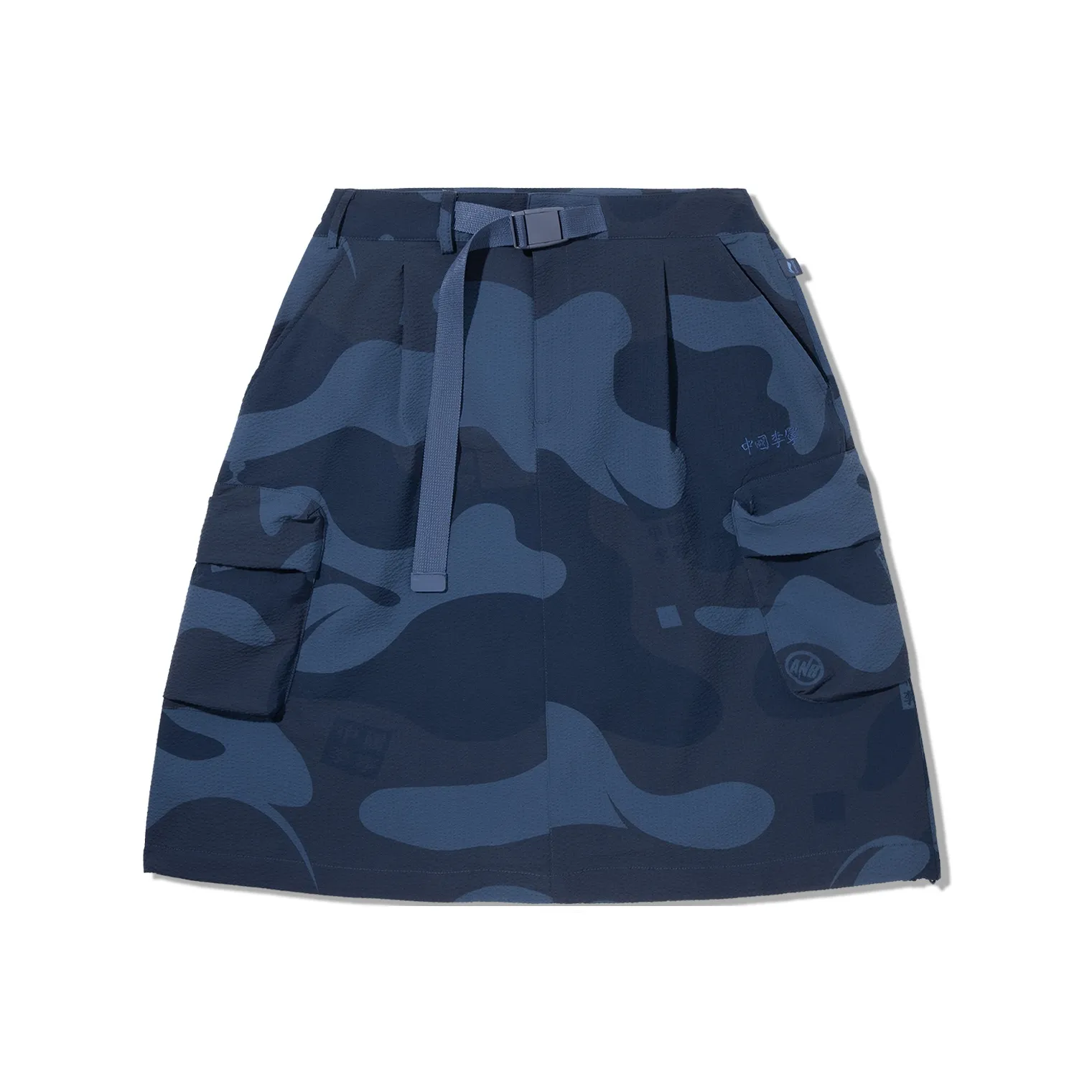 LINING Повседневная короткая юбка женская камуфляжная синяя