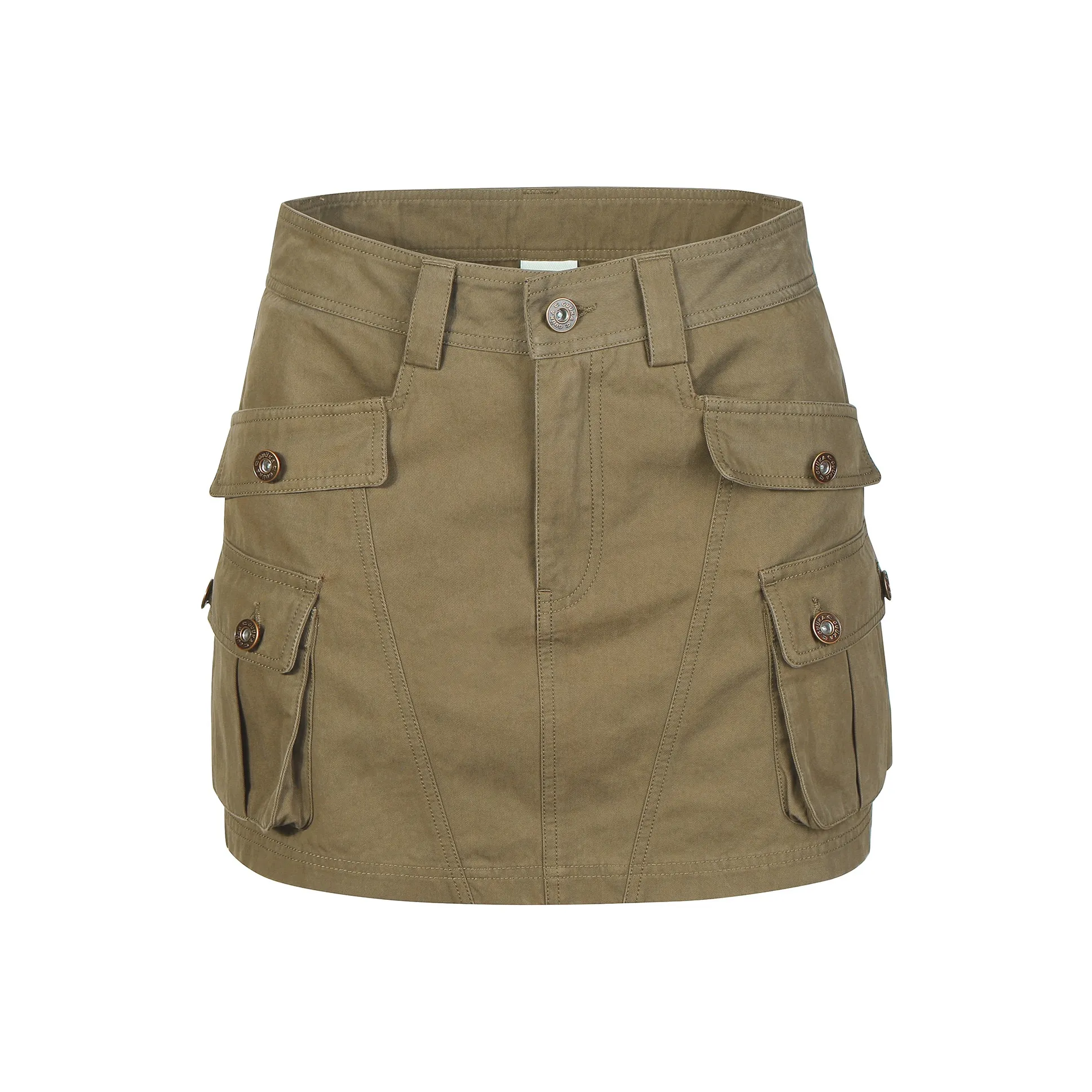 Guuka Hero Короткие Юбки Карго Женские Армейский Зеленый
