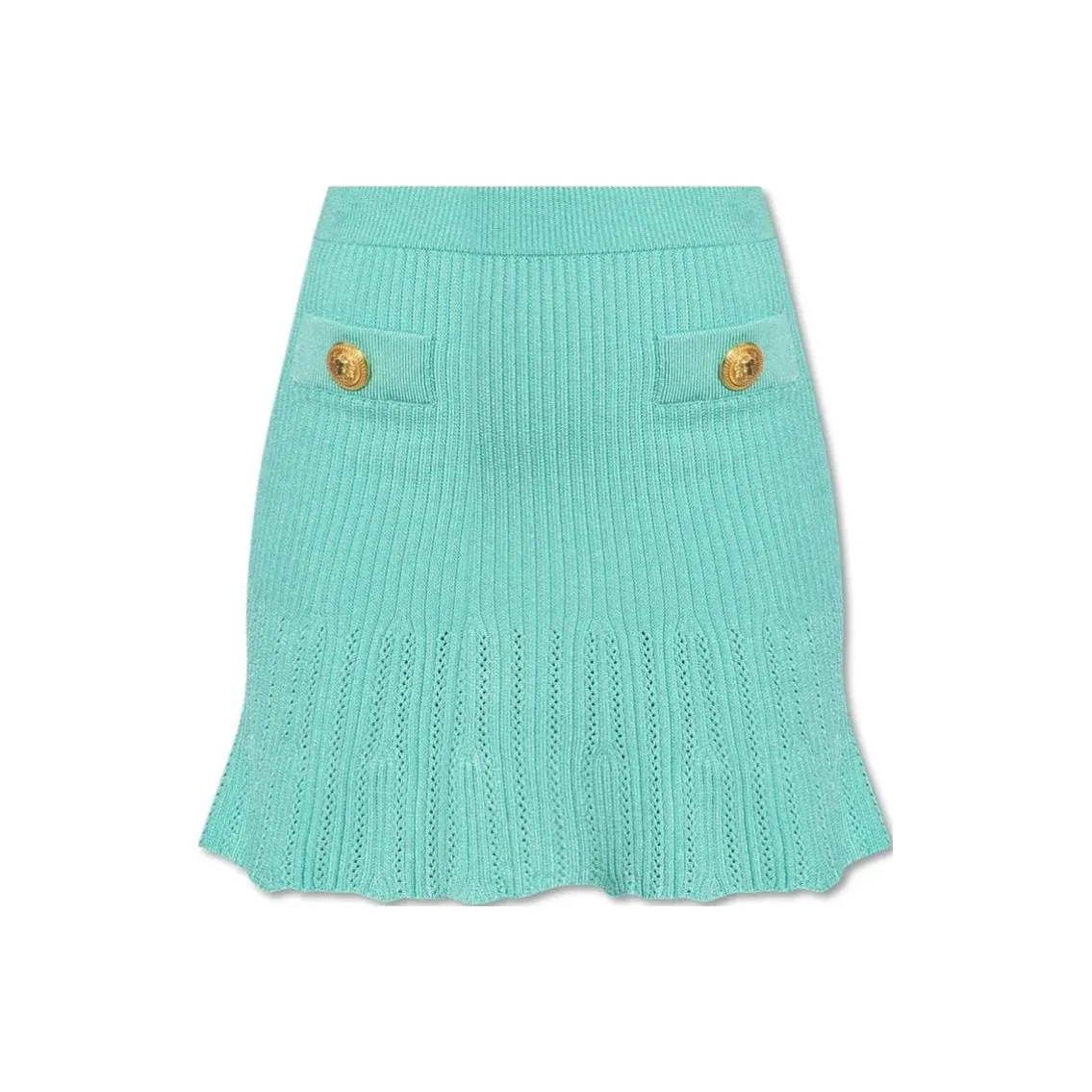 BALMAIN Casual Short Skirts Women's Turquoise