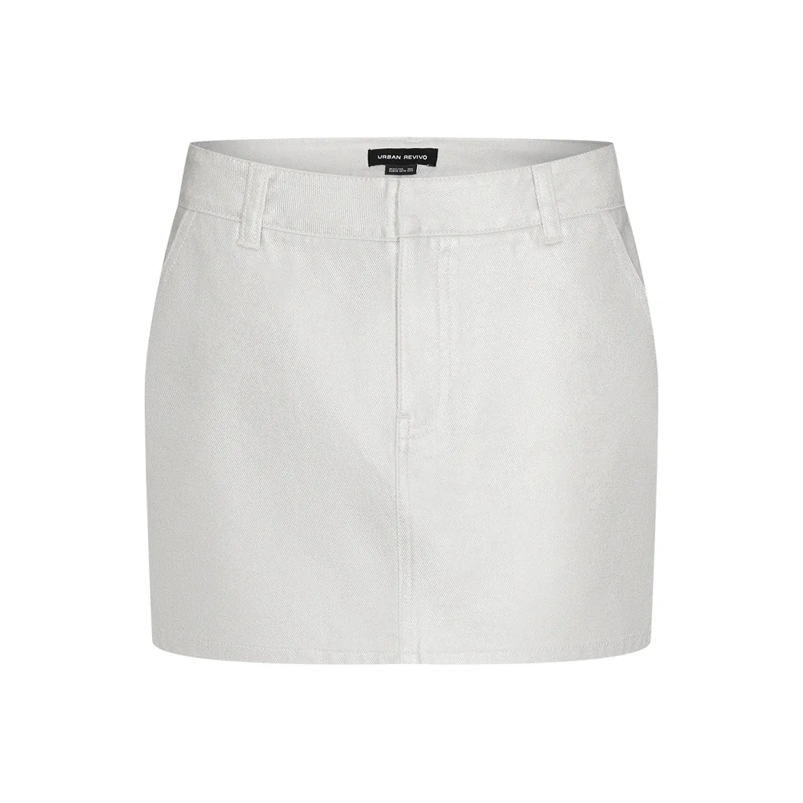 URBAN REVIVO Повседневные короткие юбки Женские Серебряные