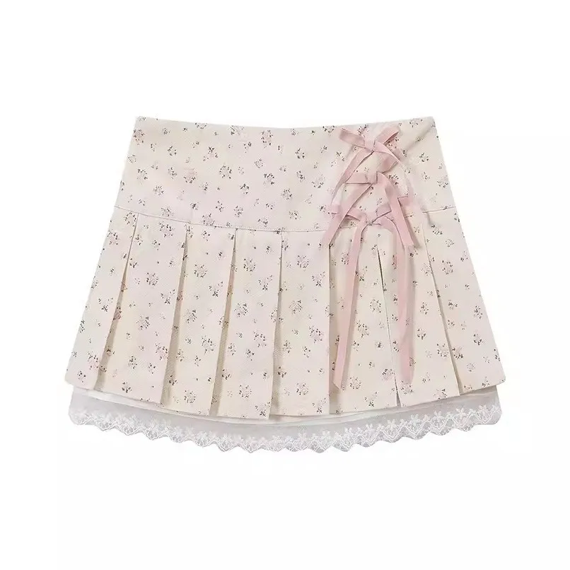 POPO.INFO Повседневные короткие юбки женские бежевый