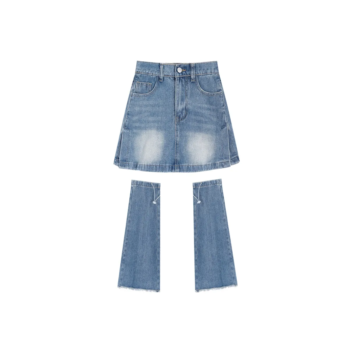 Garbege Denim Short Skirts Women's Blue