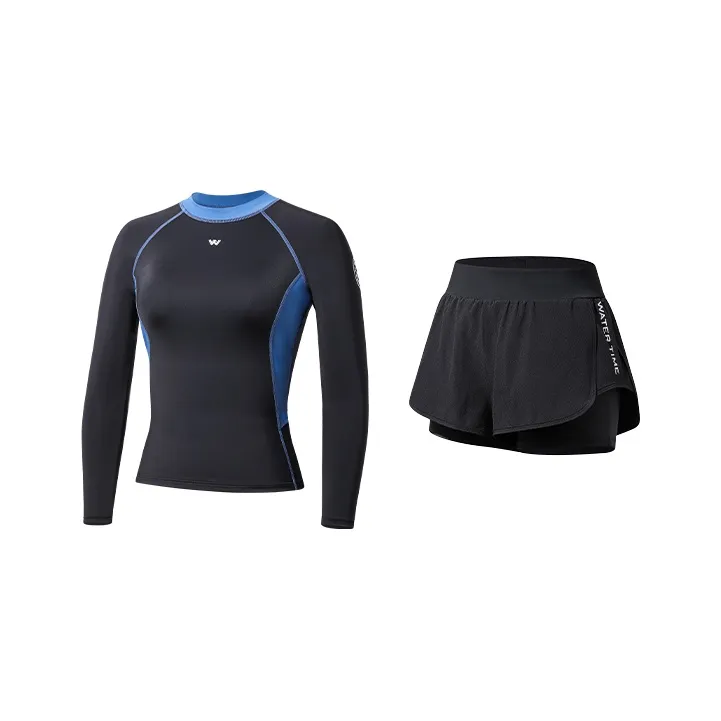 Watertime Чёрно-синий Женские Двухкомпонентные Купальники